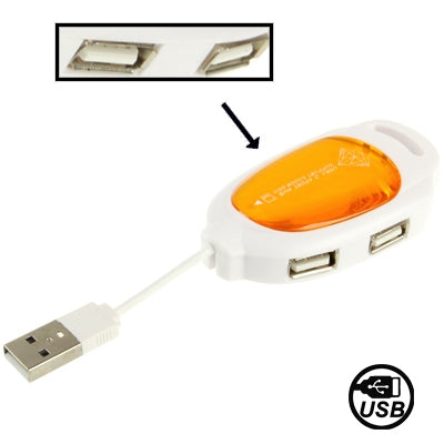 Mini Hi-Speed 4 Port USB 2.0 Hub,Support 500GB HDD