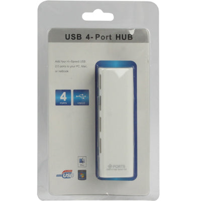 High Speed 4-Port USB 2.0 Hub, Plug and Play