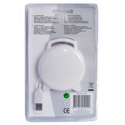 4 Port USB HUB(White)