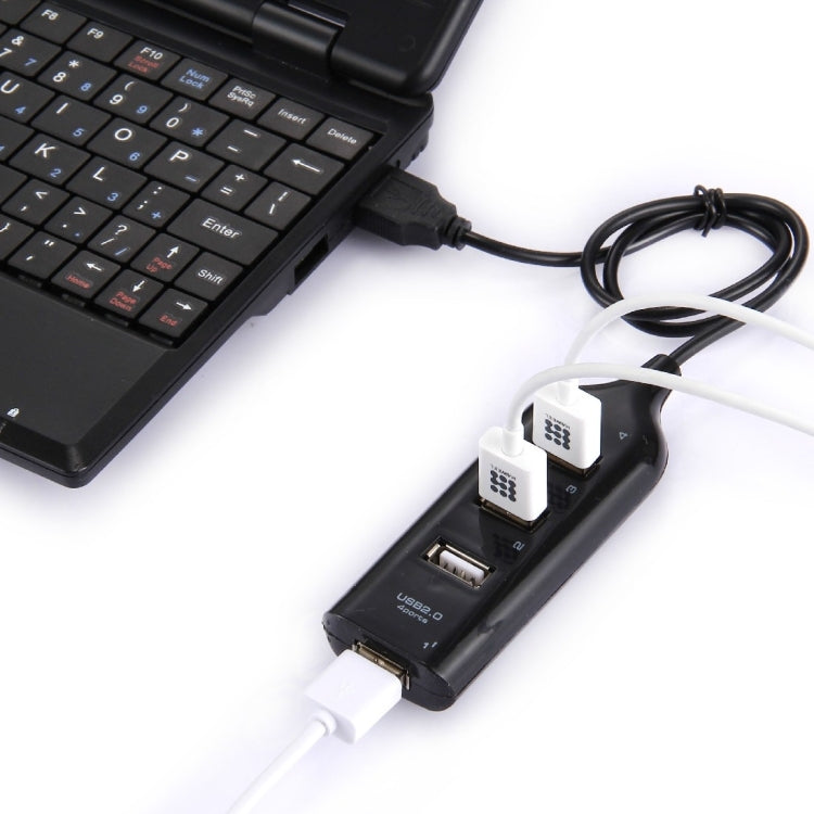 4 Ports USB 2.0 HUB, Cable Length: 30cm