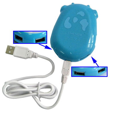 Seven Color Changing Light Hi-speed USB 4-Port HUB(White)