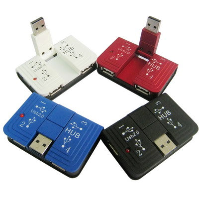 USB 2.0 High Speed 4 Port Hub(Black)