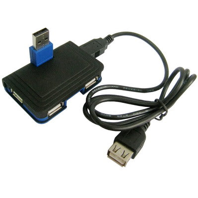 USB 2.0 High Speed 4 Port Hub(Black)