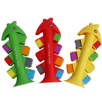 Fish Shaped USB 2.0 High Speed 7 Port Hub