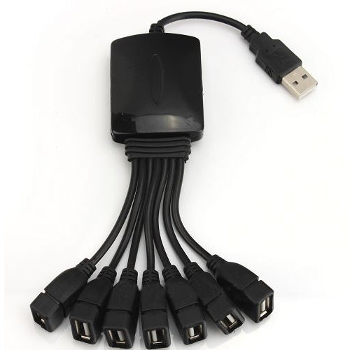 7 Port USB 2.0 Hub 480Mps(Black)