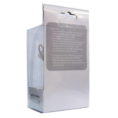 USB 2.0 High Speed 4 Port Hub(White)