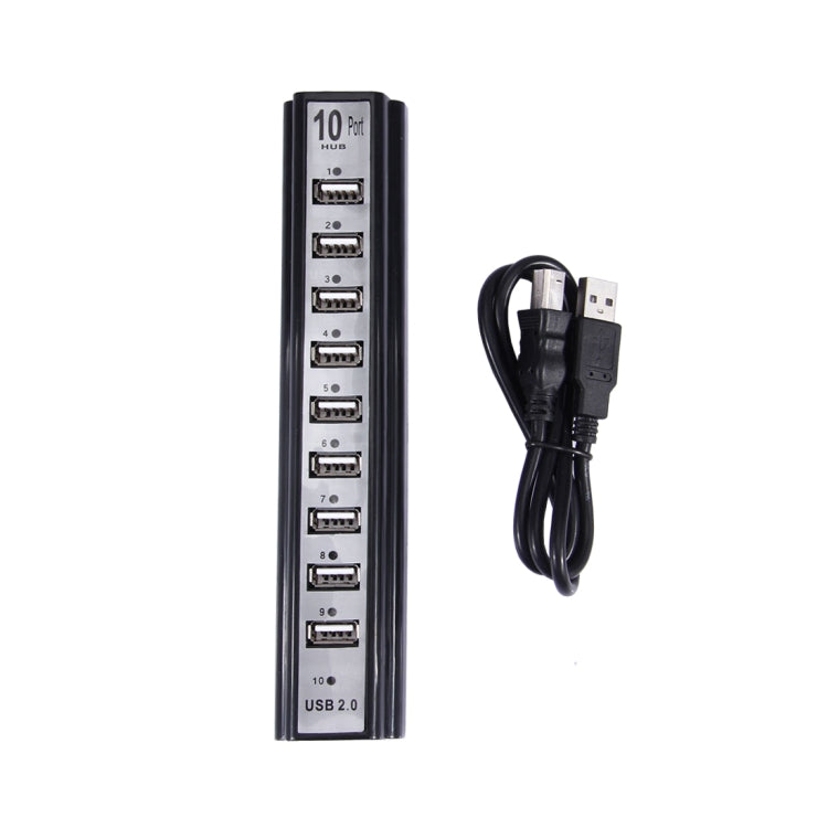 10 Ports USB 2.0 Hi Speed Multi Expansion HUB for PC & Laptop(Silver)