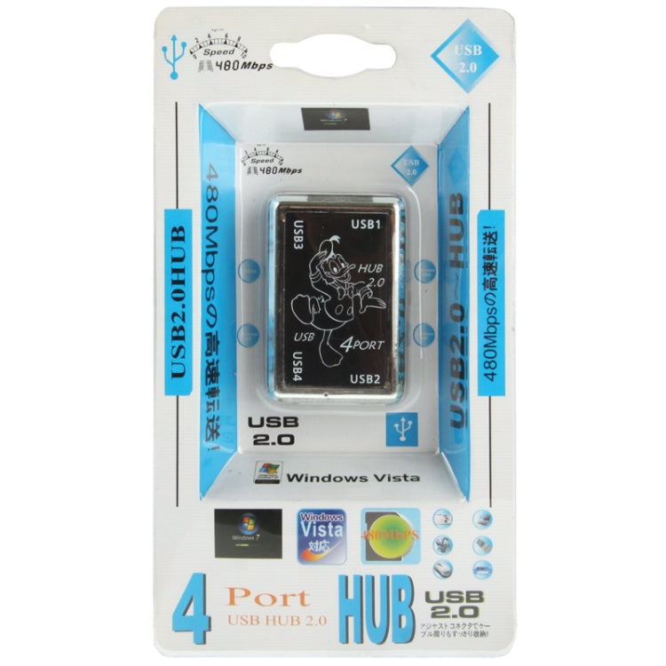 Donald Duck Pattern 4 Ports USB 2.0 High Speed Hub