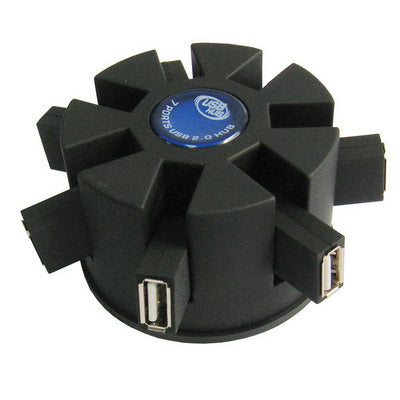 Hi-Speed 7 Ports USB 2.0 HUB(Black)