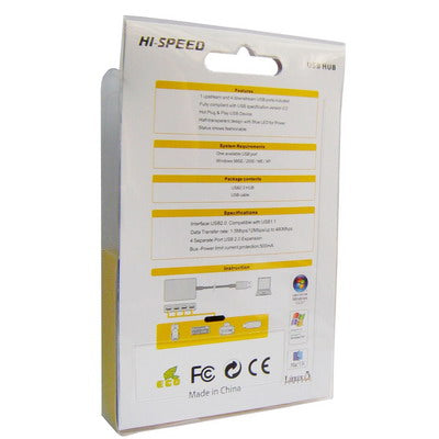 4 Port USB 2.0 HUB(Black)