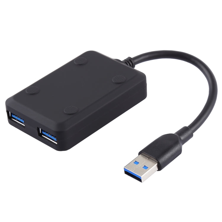 5Gbps Super Speed 4 Ports USB 3.0 HUB Adapter, Cable Length: 15cm(Black)