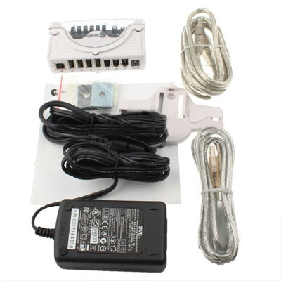 2 in 1 ( 4 Ports USB 2.0 Hi-Speed + 3 Ports IEEE 1394 FireWire) Hub(White)