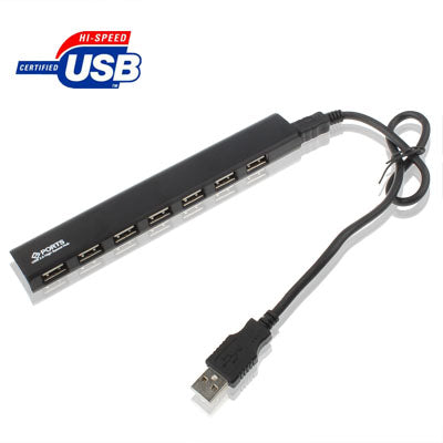 Hi-speed 7-Ports Ultra-slim USB 2.0 HUB, Plug and Play