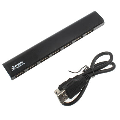 Hi-speed 7-Ports Ultra-slim USB 2.0 HUB, Plug and Play