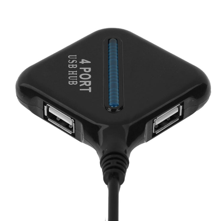 High Speed 480Mbps 4 Ports USB 2.0 HUB Portable USB Splitter with Blue Indicator