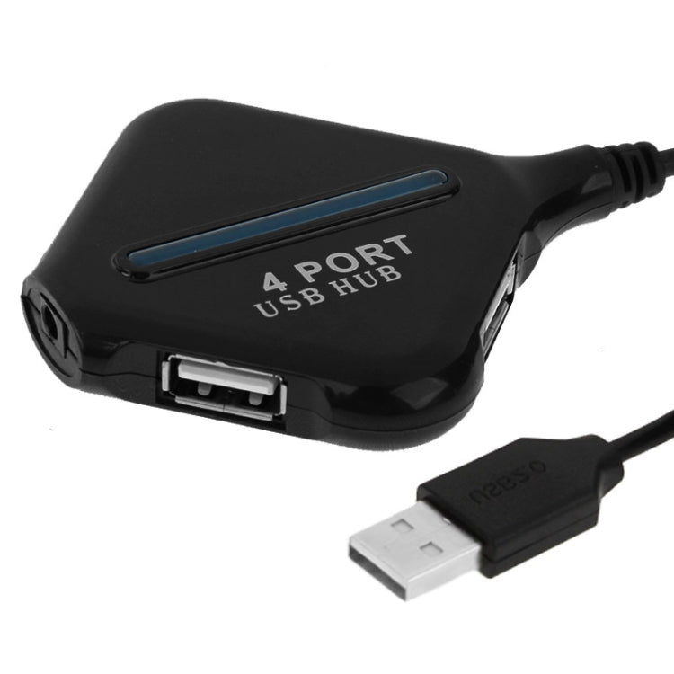 High Speed 480Mbps 4 Ports USB 2.0 HUB Portable USB Splitter with Blue Indicator