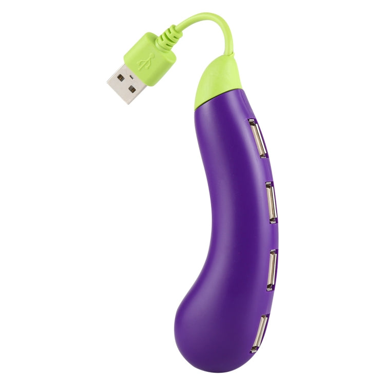 Eggplant Style 4-Port USB 2.0 HUB, 480Mbps High-Speed, Plug and Play