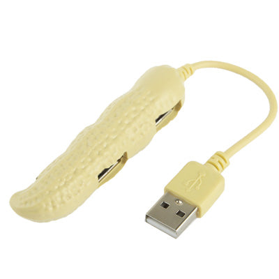 Peanut Style Hi-Speed 480Mbps 4-Port USB 2.0/1.1 Hub(Yellow)