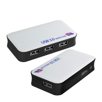 4 Ports USB 3.0 HUB, SuperSpeed 5Gbps, Plug and Play(Black)