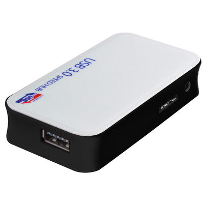 4 Ports USB 3.0 HUB, SuperSpeed 5Gbps, Plug and Play(Black)