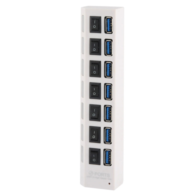 7 Ports USB 3.0 HUB, Super Speed 5Gbps, Plug and Play, Support 1TB