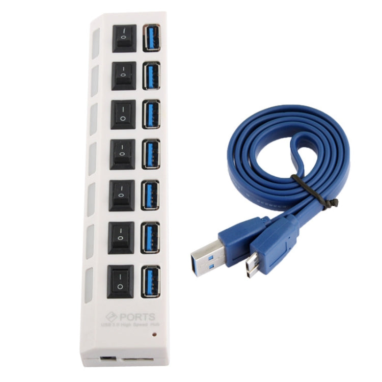 7 Ports USB 3.0 HUB, Super Speed 5Gbps, Plug and Play, Support 1TB