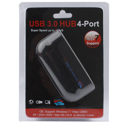 USB 3.0 4 Port HUB up to Super High Speed 5Gbps Support Win7