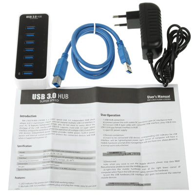 7 Ports USB 3.0 HUB, Super Speed 5Gbps, Plug and Play (BW-U3037A)