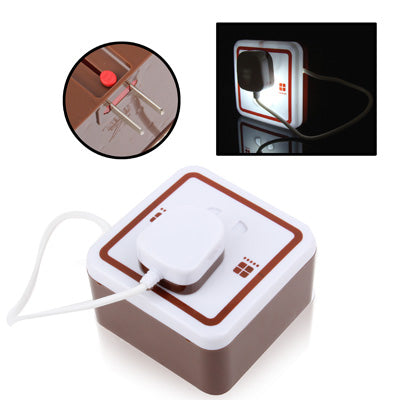 Creative Rechargeable 12 LED Socket Desk Nightlight Lamp (US Plug)(Brown)