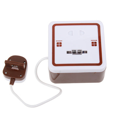 Creative Rechargeable 12 LED Socket Desk Nightlight Lamp (US Plug)(Brown)