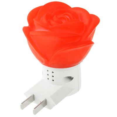 Rose Style Small Night Light, US Plug Red Light 5 LED with Switch(Red)