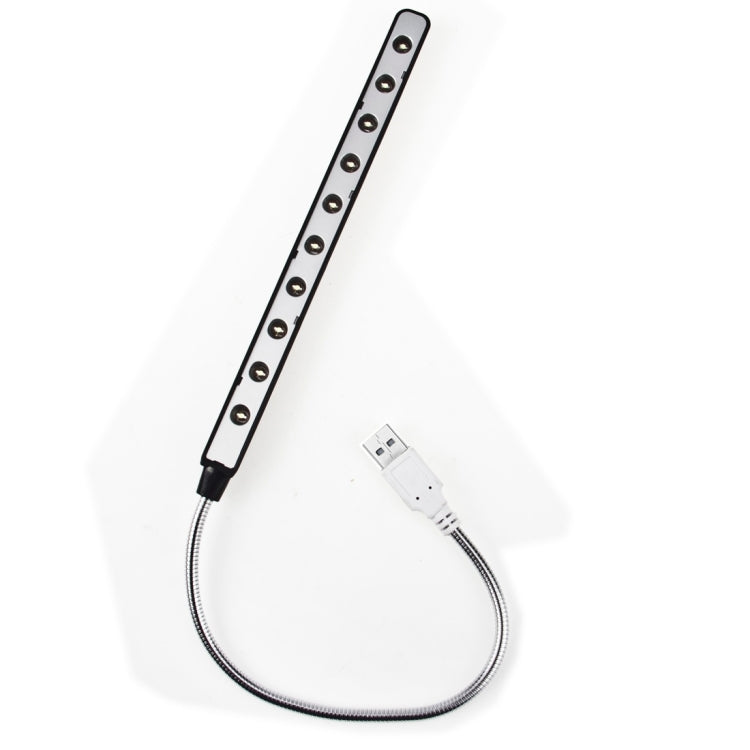 10 LED USB Portable Light Lamp for Laptop Notebook PC(Black)