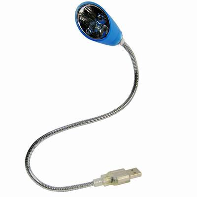 USB 1 LED Super Light Computer Lamp Notebook Laptop PC(Blue)