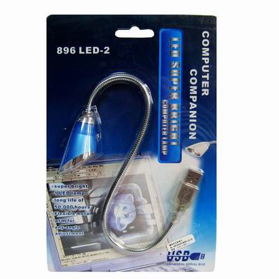 USB 1 LED Super Light Computer Lamp Notebook Laptop PC(Blue)