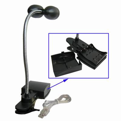 Bright Eyes Travel 2 LED Clip Reading Lamp(Black)