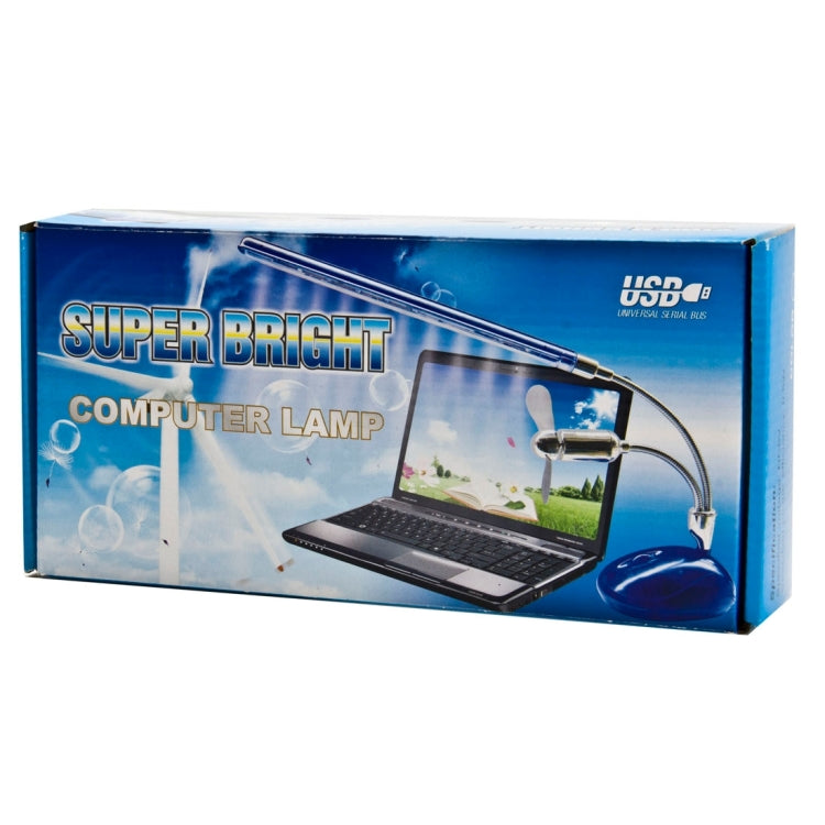 USB 10 LED Desk Reading Lamp for PC Laptop(Blue)