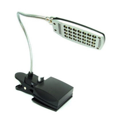 28 LED Superbright Desktop Lamp with Clip(Black)