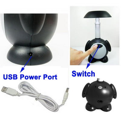 USB Powered Cartoon Panda 10 LED Desk Lamp with Mirror