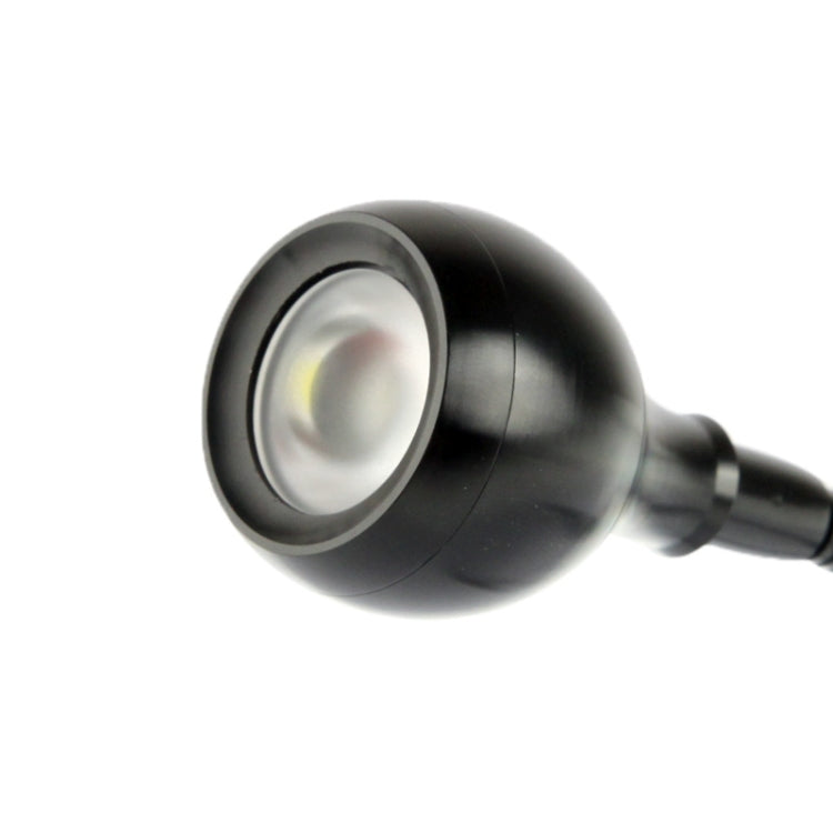 1W USB Flexible Neck LED Light Lamp, 95LM, 360 Degree Rotational, White Light