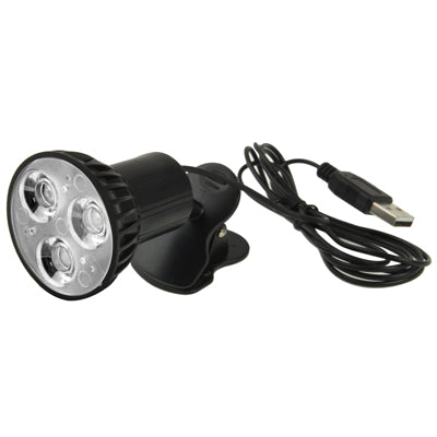 USB Clip Super Bright 6 LED Light, Cable: 1.5m (998C-6LED)(Black)