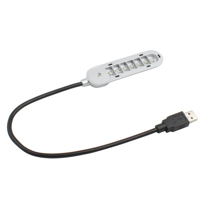 Metal Flexible Tube USB 7 LED Light for Laptop, Ultra Flexible Arm: 17 inch