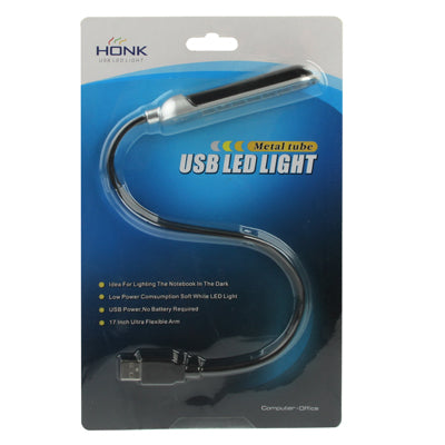 Metal Flexible Tube USB 7 LED Light for Laptop, Ultra Flexible Arm: 17 inch
