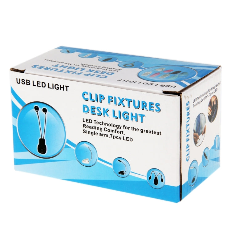 USB Folding Variety Bending Desk Light, 28 LED with Clip, Flexible Metal Tube