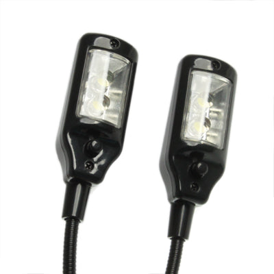 2 in 1 USB Folding Variety Bending Desk Light, 4 LED with Clip & Switch, Flexible Tube(Black)