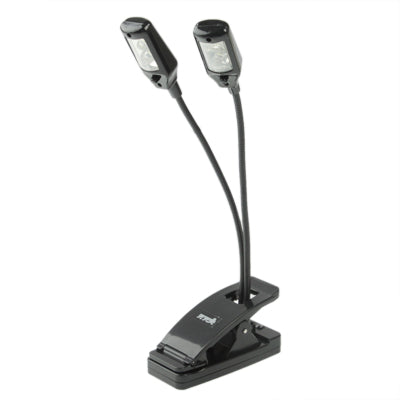 2 in 1 USB Folding Variety Bending Desk Light, 4 LED with Clip & Switch, Flexible Tube(Black)