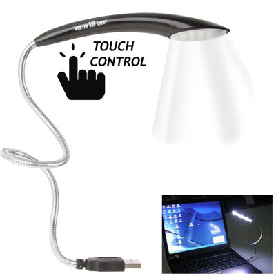 Touch Control Style Flexible Tube USB 10 LED Energy Saving Light for Laptop, Ultra Flexible Arm: 48cm
