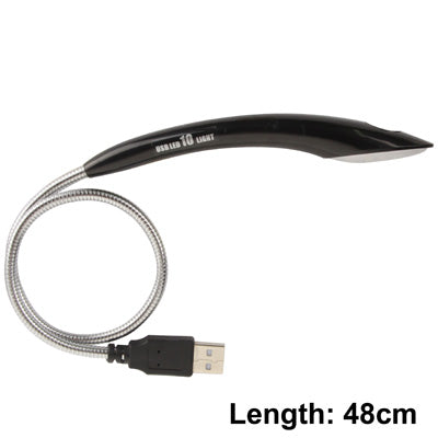 Touch Control Style Flexible Tube USB 10 LED Energy Saving Light for Laptop, Ultra Flexible Arm: 48cm