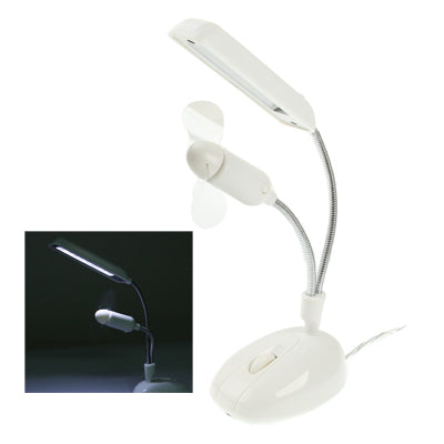 2 in 1 (USB Flexible Light & Fan)(White)