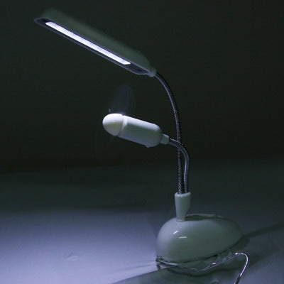 2 in 1 (USB Flexible Light & Fan)(White)