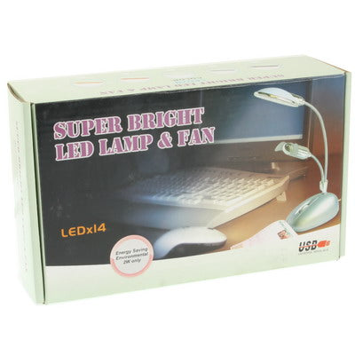 2 in 1 (USB Flexible Light & Fan)(White)